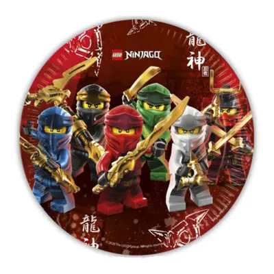 Procos Papírové talířky "Lego Ninjago", 23 cm, 8 ks