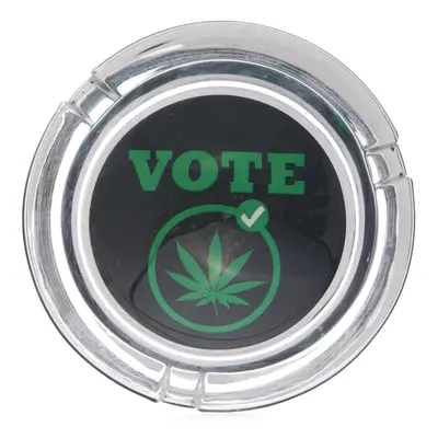 WeedShop Střední skleněný popelník - konopný design Varianty: Popelnik vote