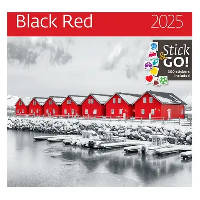 Black Red 2025 - nástěnný kalendář