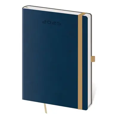 Denní diář 2025 A5 Flexies tmavě modrý s poutkem