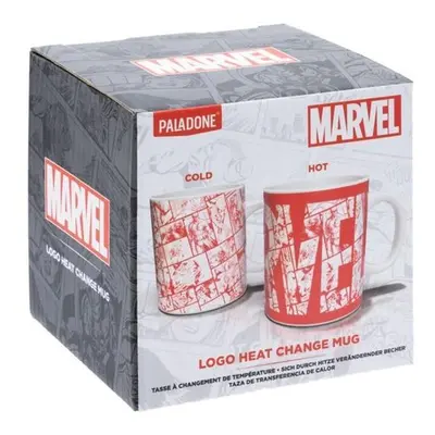 Hrnek měnící Marvel logo