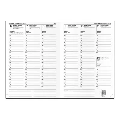 Týdenní diář 2025 Oskar Lamino A5 Vlny