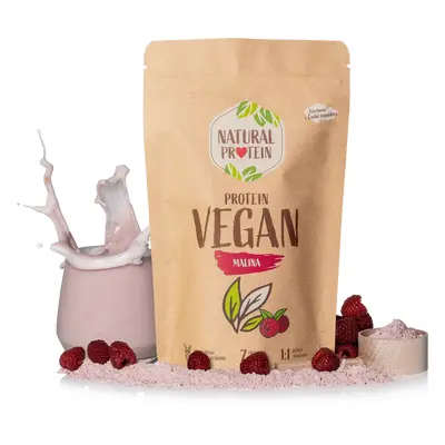 NaturalProtein Veganský protein - Malina 5 kusů