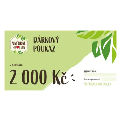 NaturalProtein Dárkový poukaz - 500 / 1000 / 2000 kč (online) 2000