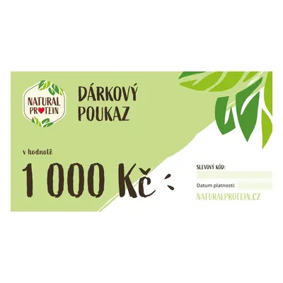 NaturalProtein Dárkový poukaz - 500 / 1000 / 2000 kč (online) 1000