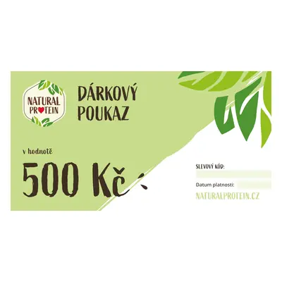 NaturalProtein Dárkový poukaz - 500 / 1000 / 2000 kč (online)