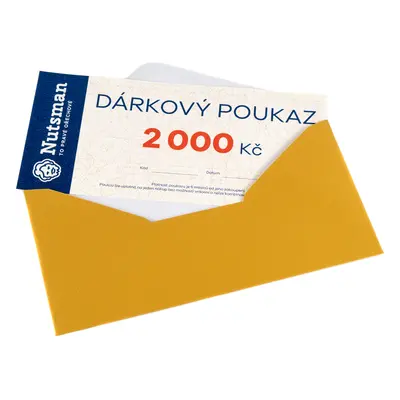 Nutsman Dárkový tištěný poukaz 2000 Kč