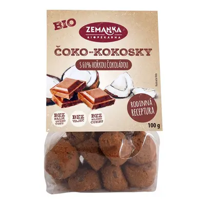 Zemanka Bio čoko-kokosky s 60% hořkou čokoládou 100 g