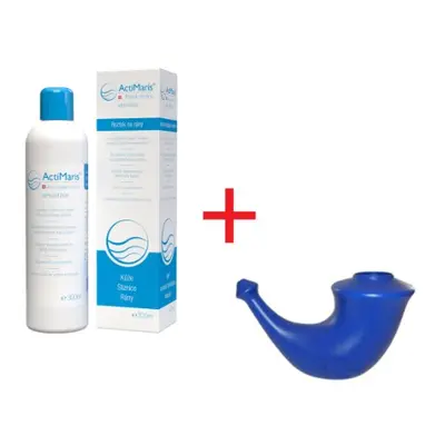 ActiMaris Sensitiv roztok 300 ml + Rhino Horn Konvička na výplach nosu – pro dospělé