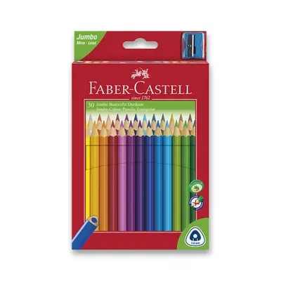 Pastelky Faber Castell trojboké JUNIOR stř.silné - 30 barev Faber-Castell