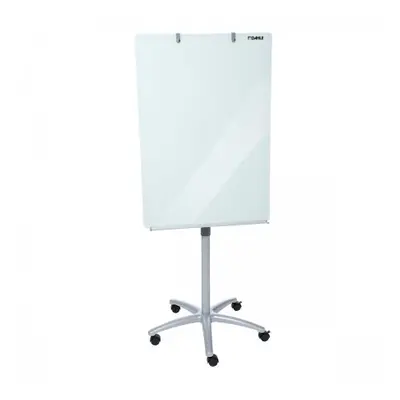 Dahle flipchart mobilní, skleněný, magnetický, se dvěma rameny