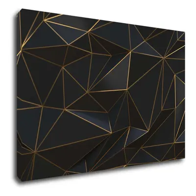 Impresi Obraz Abstraktní zlaté trojúhelníky - x cm