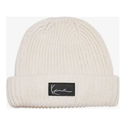 Zimní čepice karl kani Woven Signature Essential Fisherman Beanie white