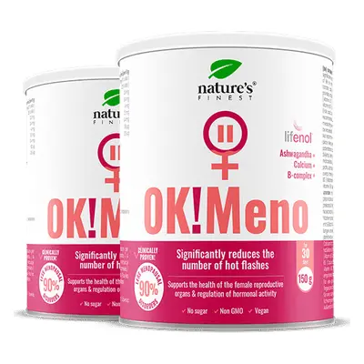 OK!Meno Set - Kup Dostan Zdarma | Přírodní Podpora Menopauzy s Ashwagandhou, Vitamíny z Bambusu 