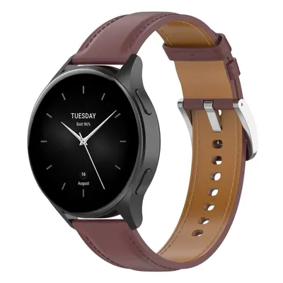 LEATHER Kožený řemínek pro Xiaomi Watch tmavě hnědý