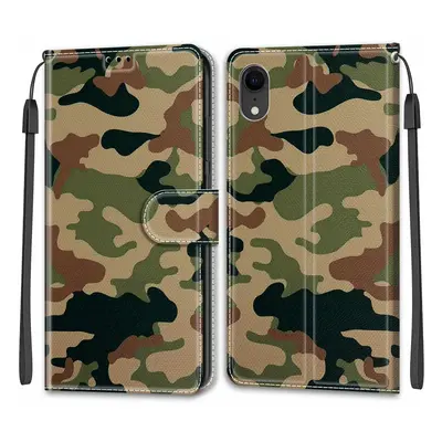 ART Peňaženkový kryt Apple iPhone X R CAMOUFLAGE