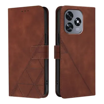 TRIANGLE Peněženkové pouzdro s řemínkem Oukitel C51 hnědé