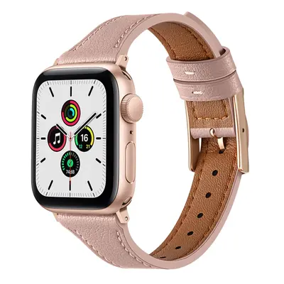 LEATHER Kožený řemínek pro Apple Watch SE / SE / SE (40mm) růžový