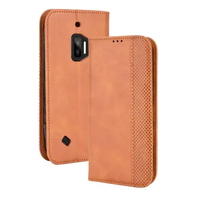 BUSINESS Peněženkový kryt pro Oukitel WP12 / WP12 Pro hnědý