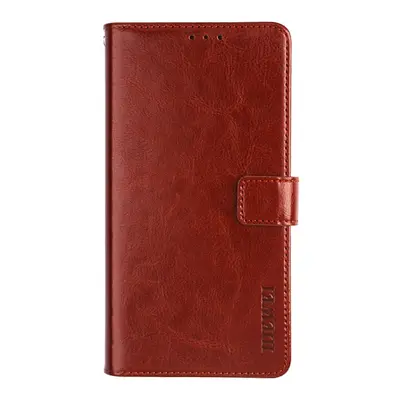 IDEWEI Peňaženkový kryt Oukitel C21 hnědý