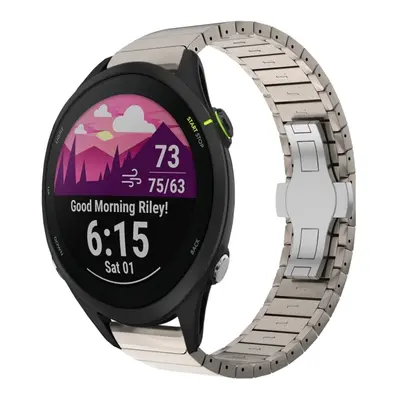 CLASSIC Kovový řemínek pro Garmin Forerunner Music TITANIUM