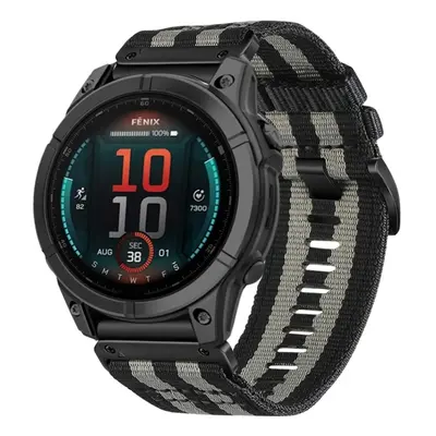 CANVAS Vyměnitelný řemínek pro Garmin Fenix E 47mm šedý-černý