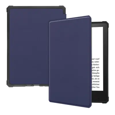 LEATHER Zaklápěcí obal Amazon Kindle Paperwhite modrý