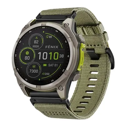 CANVAS Vyměnitelný řemínek pro Garmin Fenix 47mm zelený