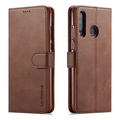IMEEKE Peněženkový obal pro Huawei P30 Lite tmavě hnědý