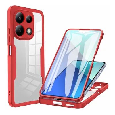 DUAL Oboustranný kryt s fólií Xiaomi Redmi Note 13 červený