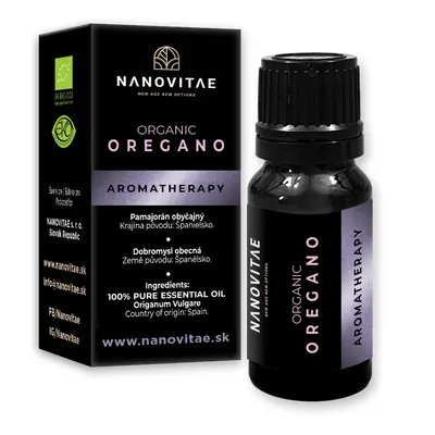 NANOVITAE OREGANO esenciální olej – ORGANIC quality 10ml