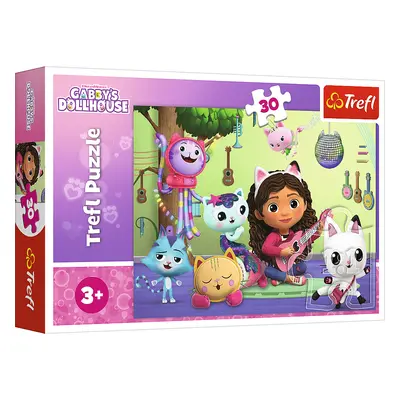 Trefl puzzle 30 dílků - Gabby a její krásný domeček pro panenky / Gabby´s Dollhouse