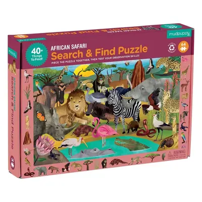 Mudpuppy Puzzle skládej a hledej Safari 64 dílů