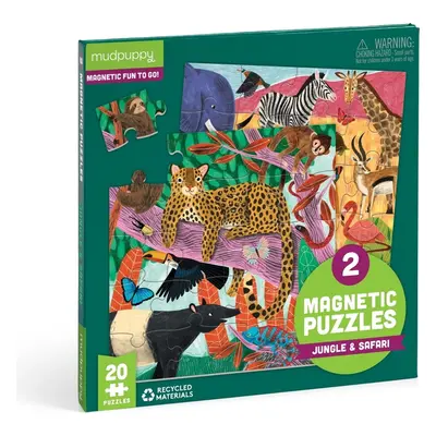 Mudpuppy Magnetické puzzle Safari a džungle 2x20 dílků