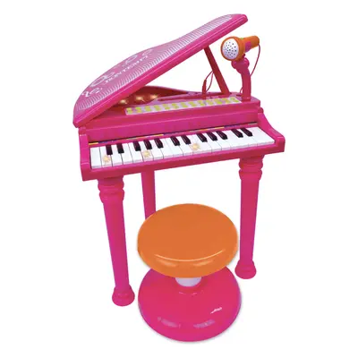 Bontempi Dětské elektronické Grand piano se židlí a mikrofonem GIRL