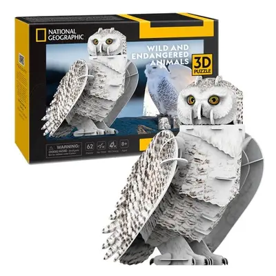 Puzzle 3D National Geographic Sněžná sova - 62 dílků