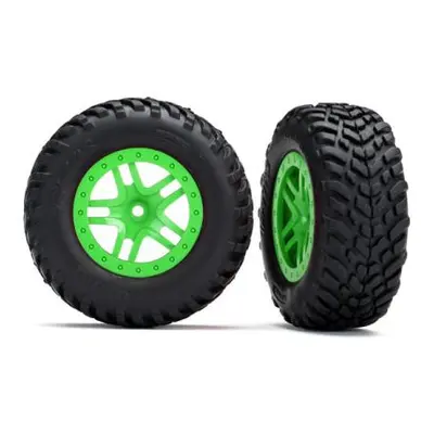 Traxxas kolo 2.2/3.0", disk SCT Split-Spoke zelený, pneu SCT (2)