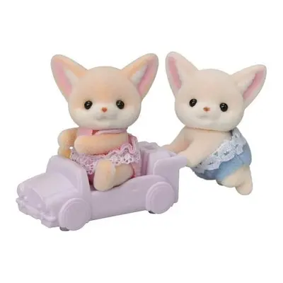 Sylvanian Families Dvojčata lišky Fenek s autíčkem