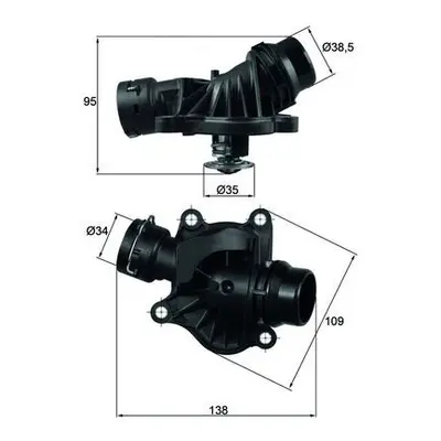 Termostat, chladivo MAHLE ORIGINAL TI 234 88