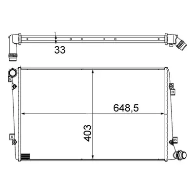 Chladič, chlazení motoru MAHLE CR 1203 000S