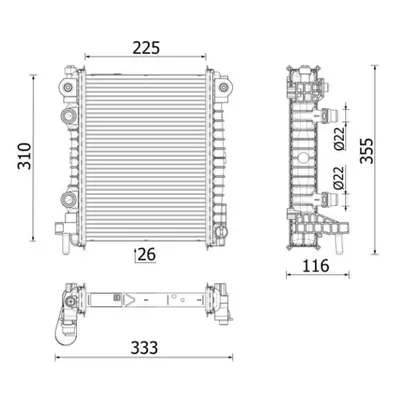 Chladič, chlazení motoru MAHLE CR 2707 000P