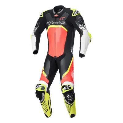 jednodílná kombinéza GP TECH 4, TECH-AIR kompatibilní, ALPINESTARS (červená fluo/žlutá fluo/čern