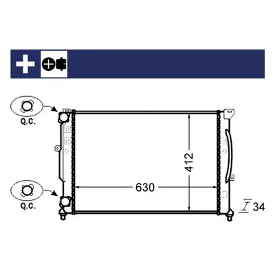 Chladič, chlazení motoru MAHLE CR 1423 000S