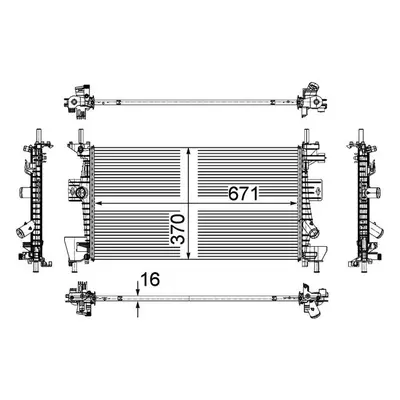 Chladič, chlazení motoru MAHLE CR 1727 000P