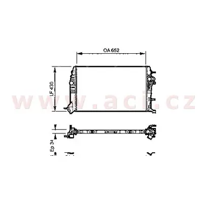 chladič 2.0DCi (±AC) [650*430*34] výroba VALEO