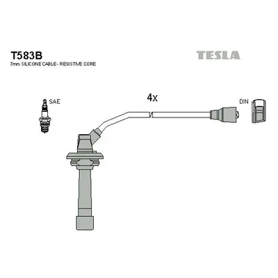 Sada kabelů pro zapalování TESLA T583B