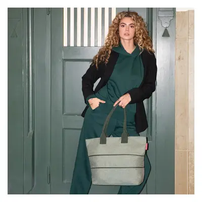 Elegantní nákupní taška na zip shopper e1 twist sage RJ5048