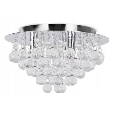 Toolight Křišťálová stropní lampa Plafon Glamour 392179