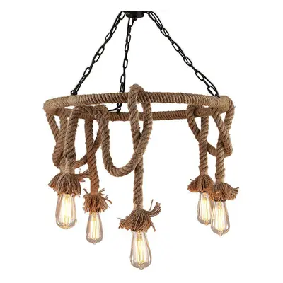 Toolight Stropní lampa závěsná lustr BOHO STRING 5 E27 APP677-5CP