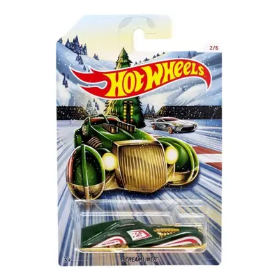 Hot wheels kovová autíčka holiday hot rods screamliner, mattel gbc62